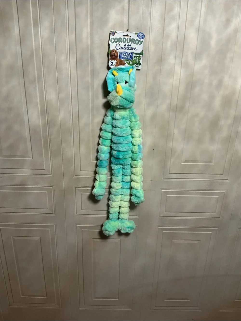 Bow Wow Corduroy  Pet Dog Toy -  With Squeaker Very Solf Dog Toy 28”